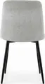 Scaun Dining Interdepo Jet, Tapiterie Catifea Neagra, Picioare Metal, Design cu Cusaturi Verticale, 440x880x540 mm