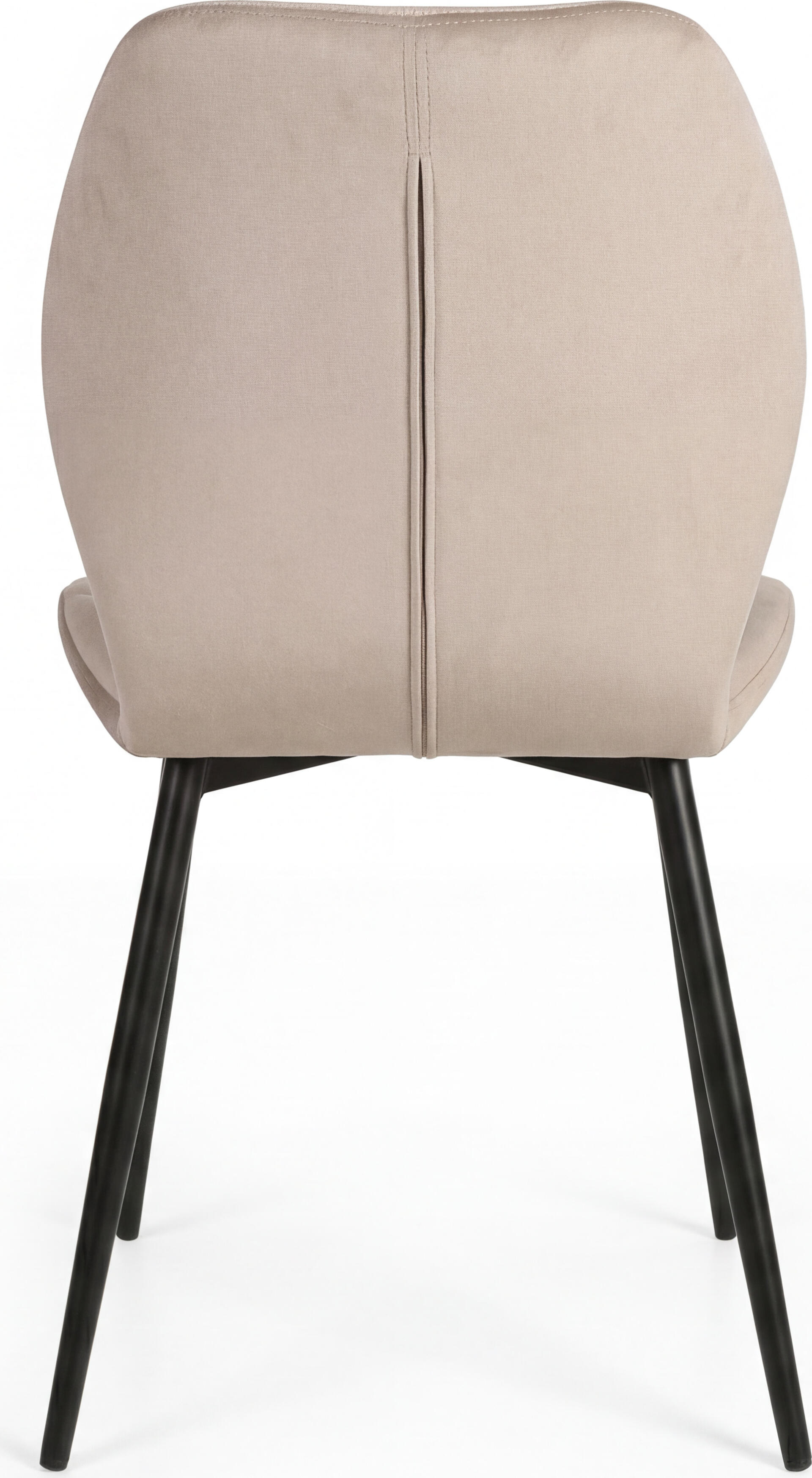 Scaun Dining Interdepo Ken, Tapitat cu Model Geometric Matlasat, Picioare din Metal Negru, 470x870x550mm, Negru