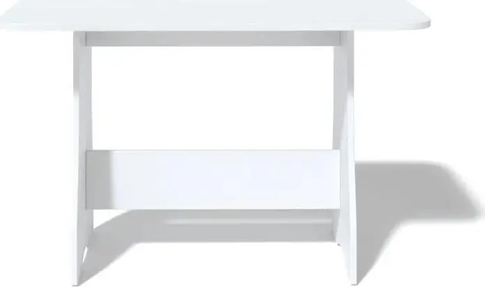 Fabrik Home Kitchen Table No.2 Noroc, White Ash Laminated Chipboard, 1180x680x750 mm, Impact Resistant ABS Edges, Rounded Corners