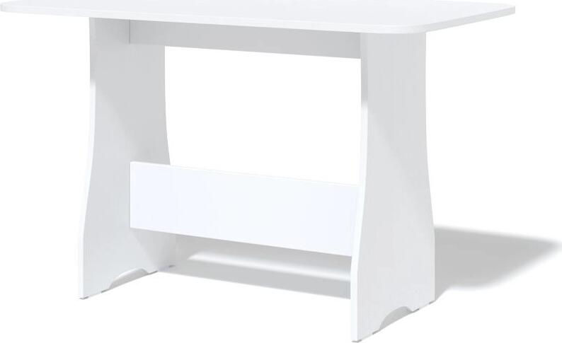 Fabrik Home Kitchen Table No.2 Noroc, White Ash Laminated Chipboard, 1180x680x750 mm, Impact Resistant ABS Edges, Rounded Corners