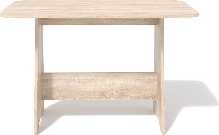 Fabrik Home Kitchen Table No.2 Noroc, Sonoma Oak, 1180x680x750 mm, Fixed Table with Rounded Corners for Compact Kitchens