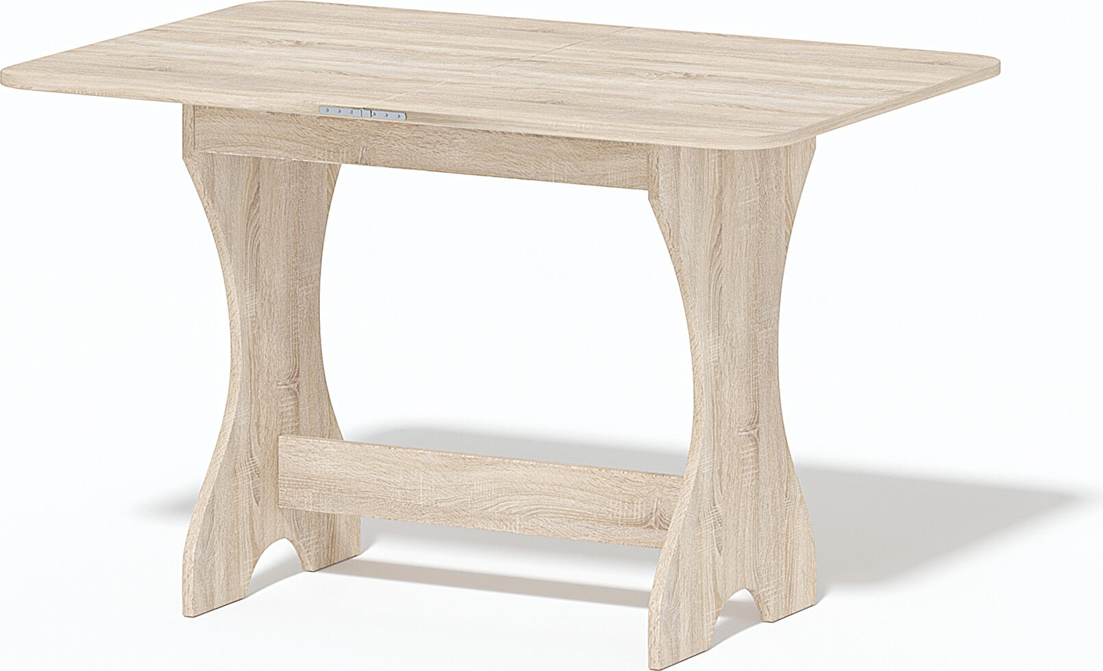 Fabrik Home Noroc No.2 Extendable Dining Kitchen Table, Sonoma Oak, Melamine-faced Chipboard, 118x68 cm, Rectangular, ABS Edge Banding