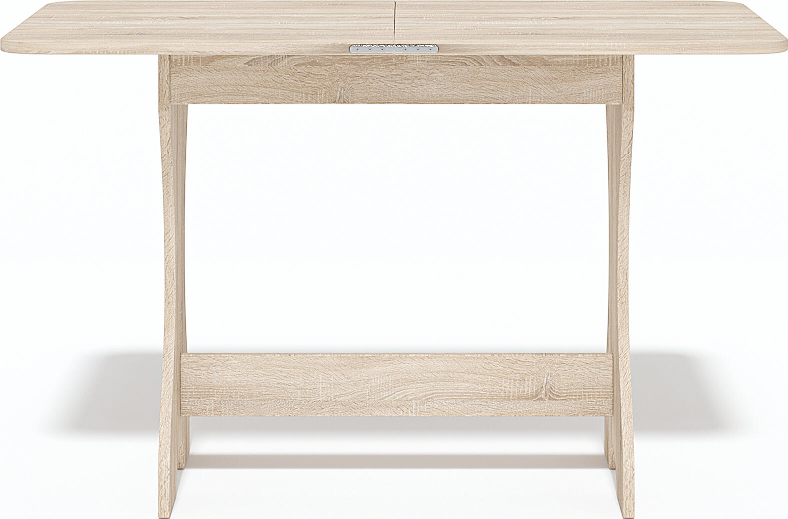 Fabrik Home Noroc No.2 Extendable Dining Kitchen Table, Sonoma Oak, Melamine-faced Chipboard, 118x68 cm, Rectangular, ABS Edge Banding