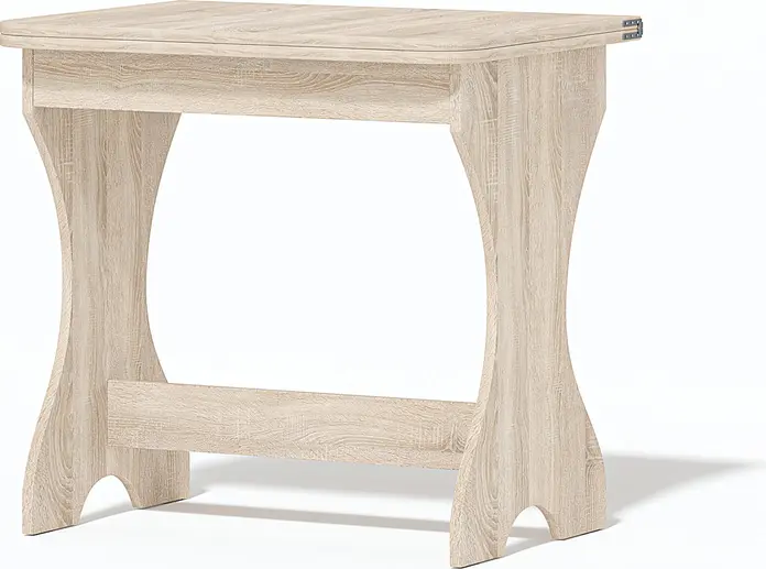 Fabrik Home Noroc No.2 Extendable Dining Kitchen Table, Sonoma Oak, Melamine-faced Chipboard, 118x68 cm, Rectangular, ABS Edge Banding