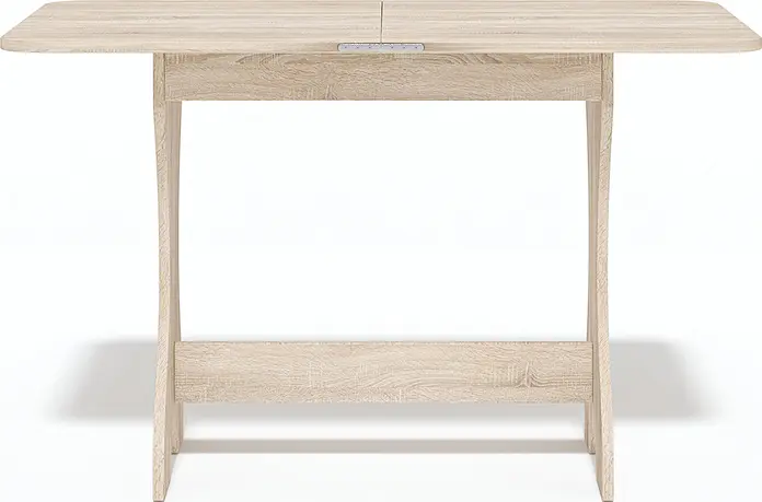 Fabrik Home Noroc No.2 Extendable Dining Kitchen Table, Sonoma Oak, Melamine-faced Chipboard, 118x68 cm, Rectangular, ABS Edge Banding
