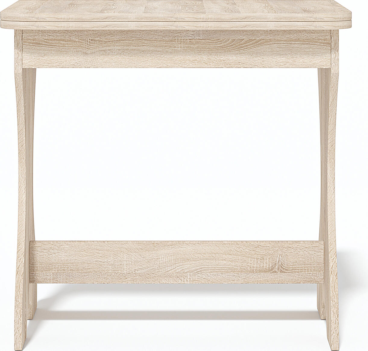 Fabrik Home Noroc No.2 Extendable Dining Kitchen Table, Sonoma Oak, Melamine-faced Chipboard, 118x68 cm, Rectangular, ABS Edge Banding