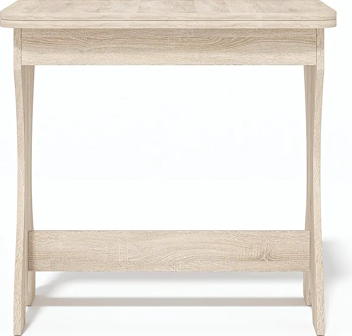 Fabrik Home Noroc No.2 Extendable Dining Kitchen Table, Sonoma Oak, Melamine-faced Chipboard, 118x68 cm, Rectangular, ABS Edge Banding