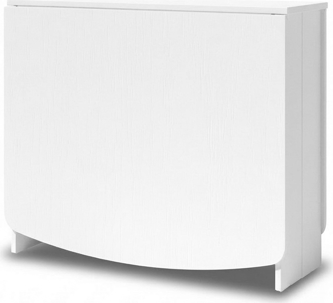 Fabrik Home HELICOPTER Folding Extendable Oval Kitchen Table, White Ash, Laminated PAL 18mm, RASTEX System, 1700x900x750 mm