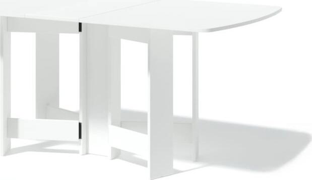 Fabrik Home HELICOPTER Folding Extendable Oval Kitchen Table, White Ash, Laminated PAL 18mm, RASTEX System, 1700x900x750 mm