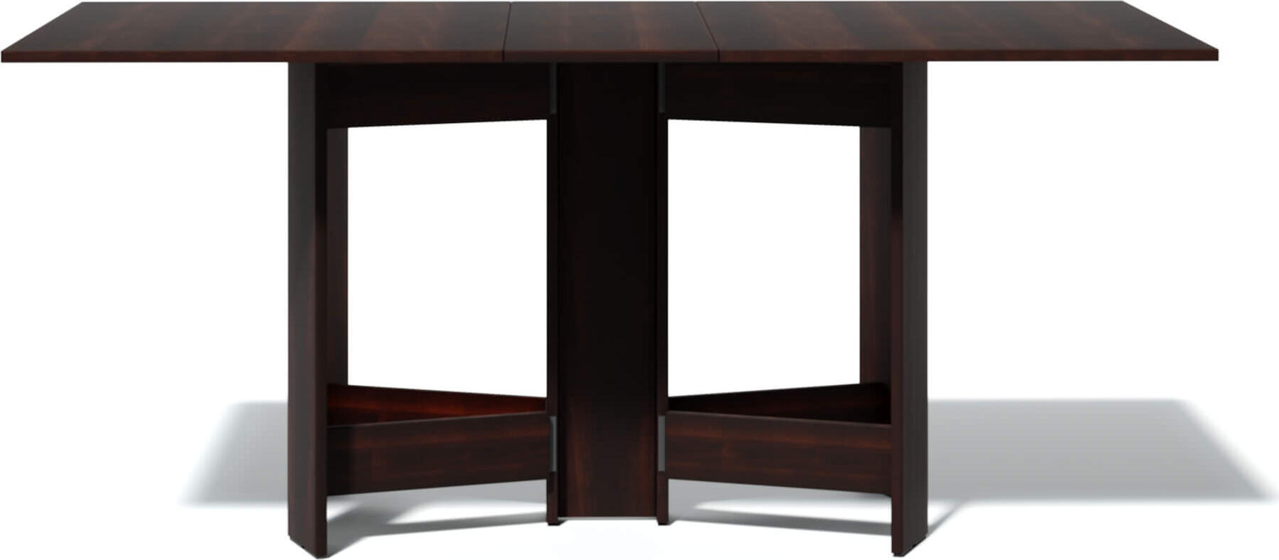 Fabrik Home Helicopter Folding Kitchen Console Table, Rectangular 18mm Laminated PAL, Dark Walnut, Extends to 170x90x75 cm, Capacity 8 People