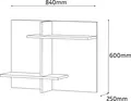 Fabrik Home Raft Tetris No.1 Decorative Wall Shelf, Asymmetrical Geometric Design, Dark Walnut, 840x600x250mm