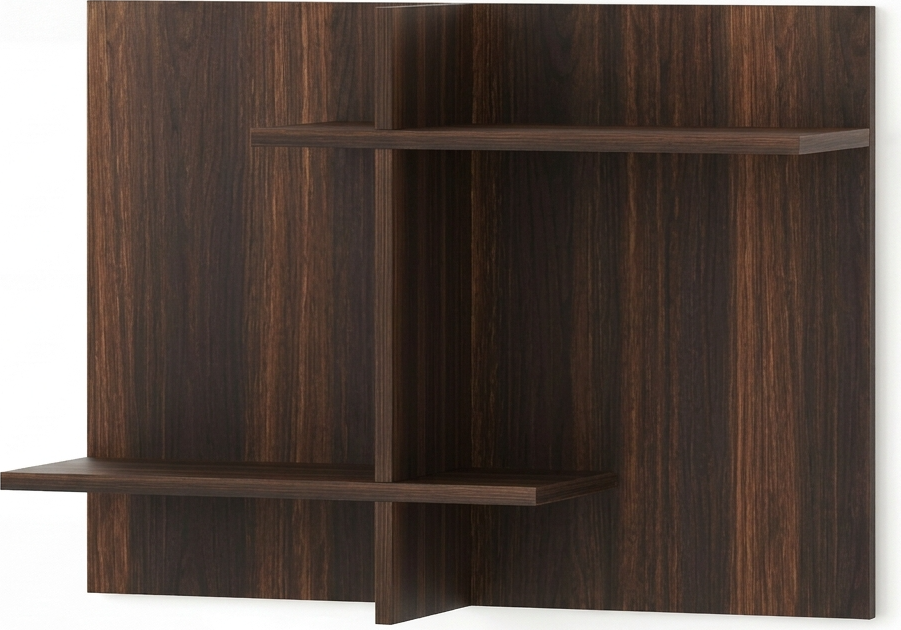 Fabrik Home Raft Tetris No.1 Decorative Wall Shelf, Asymmetrical Geometric Design, Dark Walnut, 840x600x250mm
