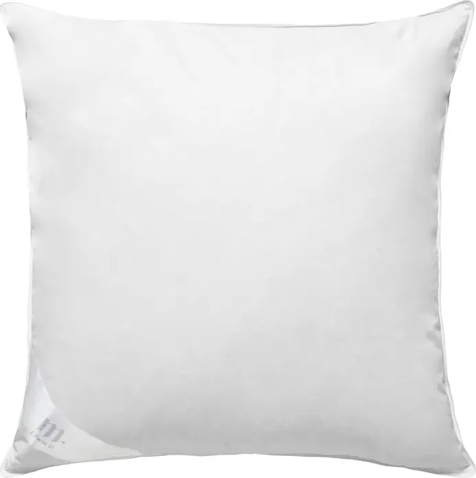 Подушка из пуха и пера ERWIN M. Hypno, 80x80 см, 60% гусиный пух 40% перо, чехол 100% хлопок твил, белая, OEKO-TEX Standard 100