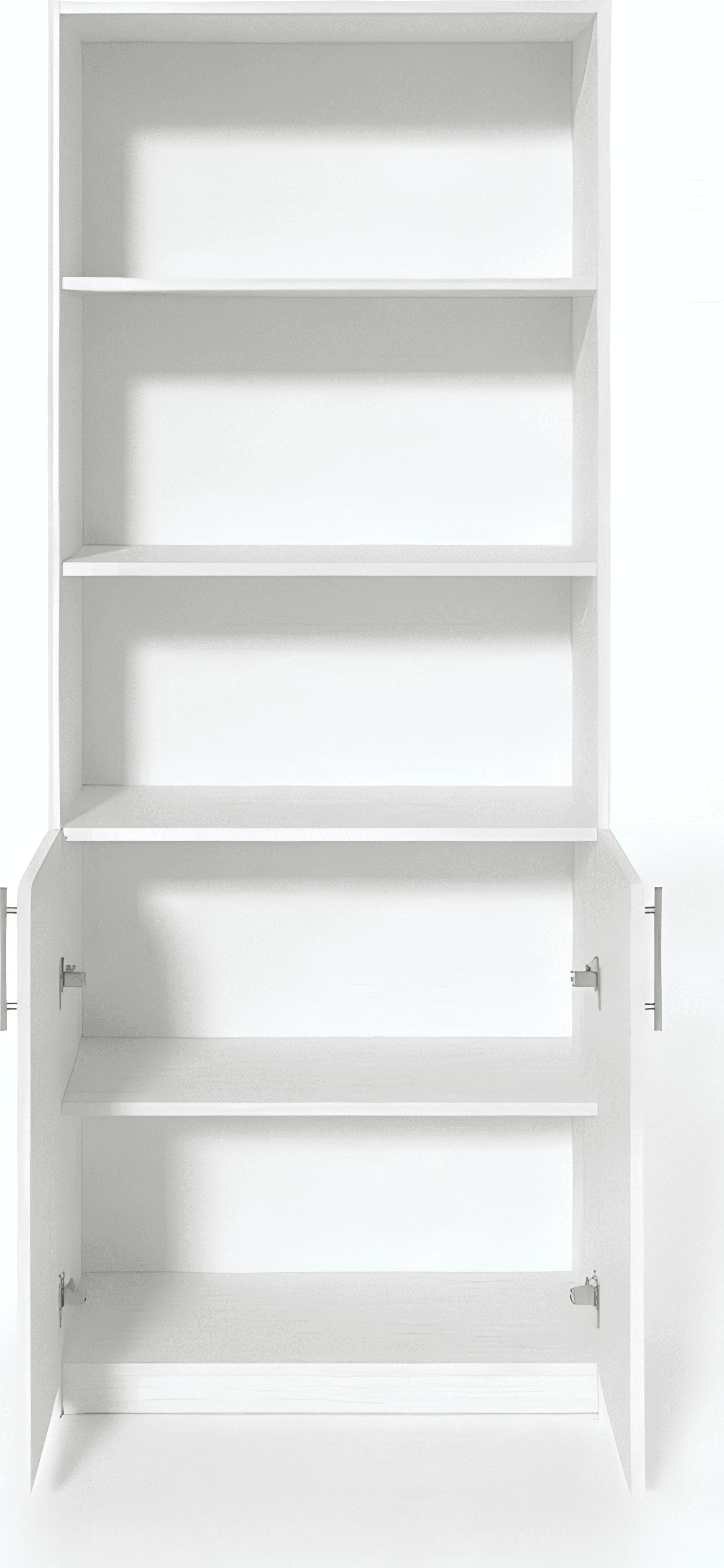 Шкаф Fabrik Home Office Line 1, ламинированный ДСП 18мм, 800x2000x400мм, 3 открытые полки и закрытое отделение с 2 дверцами, кромка ABS, сборка RASTEX