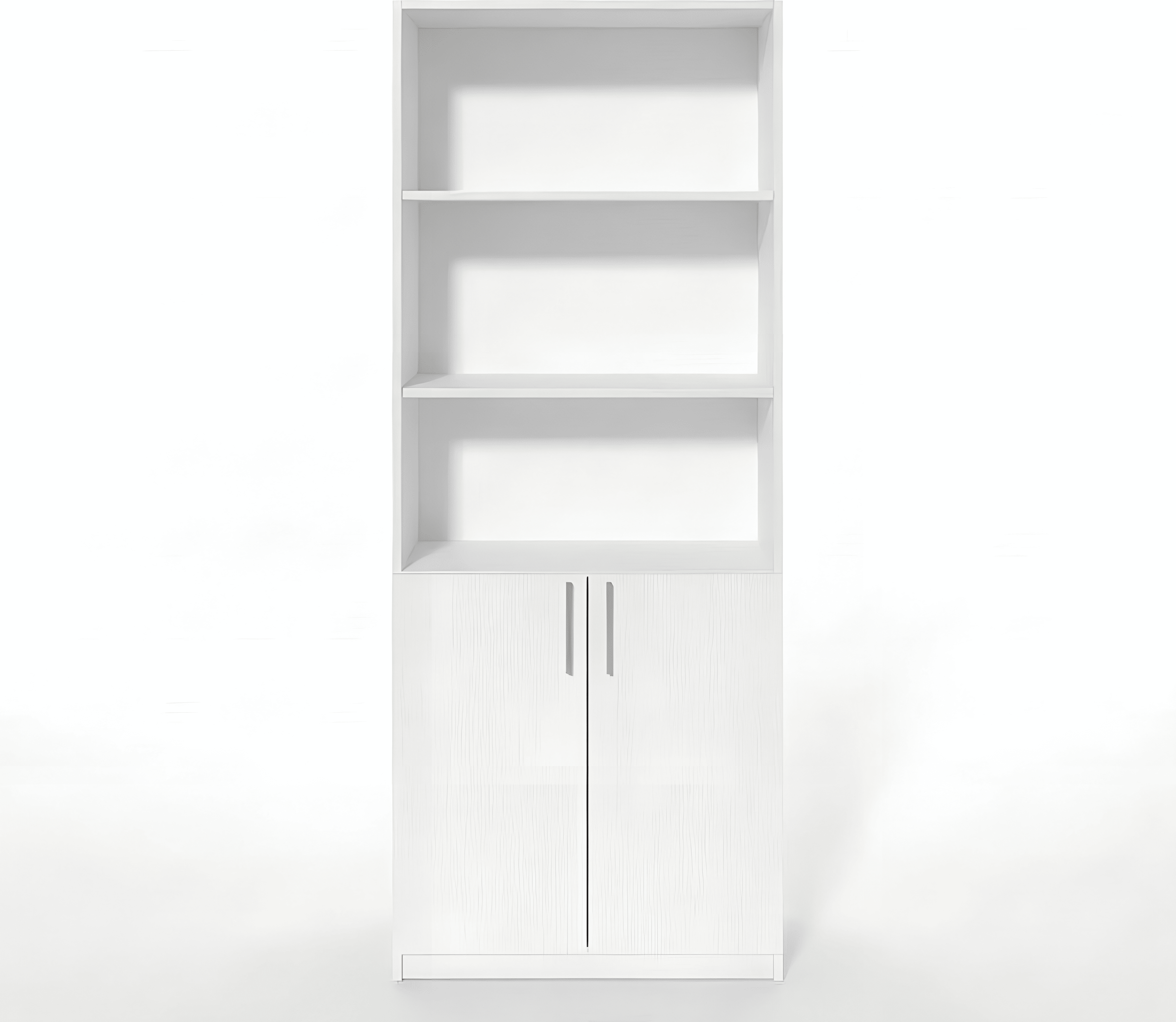 Шкаф Fabrik Home Office Line 1, ламинированный ДСП 18мм, 800x2000x400мм, 3 открытые полки и закрытое отделение с 2 дверцами, кромка ABS, сборка RASTEX