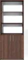 Dulap Fabrik Home Office Line 1, Nuc, PAL laminat 18mm, 800x2000x400mm, 2 rafturi deschise si 2 usi pentru compartimentul inchis, cantuire ABS, montare RASTEX