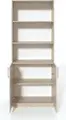 Dulap Fabrik Home Office Line 1, Stejar sonoma, PAL laminat 18mm, 800x2000x400mm, 3 rafturi deschise si 2 usi pentru compartimentul inchis, cantuire ABS, montare RASTEX