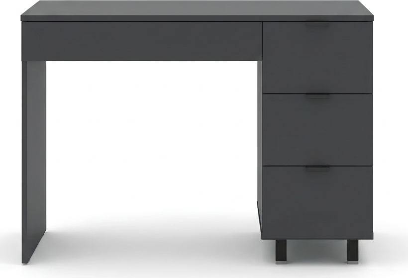 Birou Fabrik Home ARM, PAL Antracit, 1000x600x750mm, 4 Sertare cu Ghidaje cu Bilouri, Design Ergonomic si Sofisticat