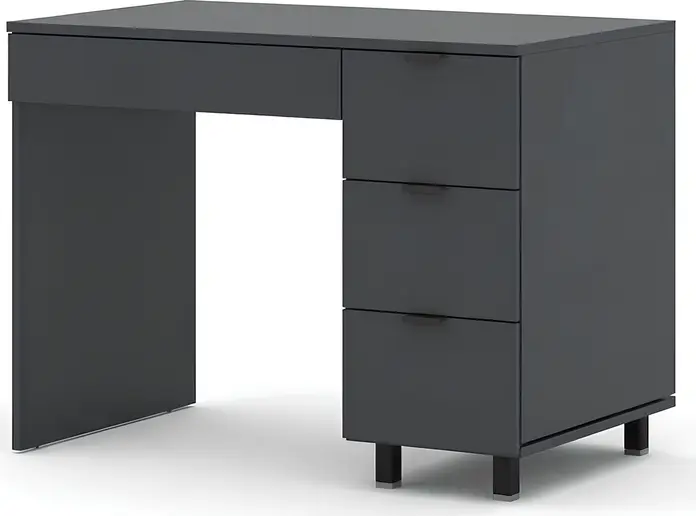 Birou Fabrik Home ARM, PAL Antracit, 1000x600x750mm, 4 Sertare cu Ghidaje cu Bilouri, Design Ergonomic si Sofisticat