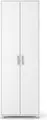 Fabrik Home Dulap Modul 2 Hallway Wardrobe, White Ash, Laminated Chipboard 18mm, 2 Doors, Clothes Rail, Hat and Shoe Shelves, 2000x600x425mm