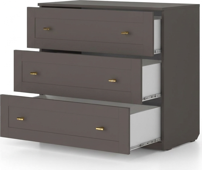 Комод Fabrik Home Mezzo, 3 ящика, материал PAL, 100x50x90 см, цвет Cobalt Grey, WP-23723