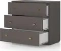 Комод Fabrik Home Mezzo, 3 ящика, материал PAL, 100x50x90 см, цвет Cobalt Grey, WP-23723