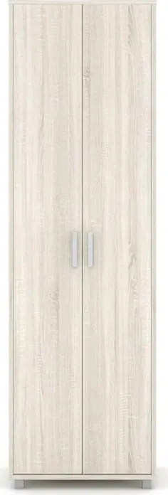 Fabrik Home Wardrobe Module No. 3, Double Hinged Door, Sonoma Oak, 600x2000x425 mm, with Extraction Bar and Top and Bottom Shelves