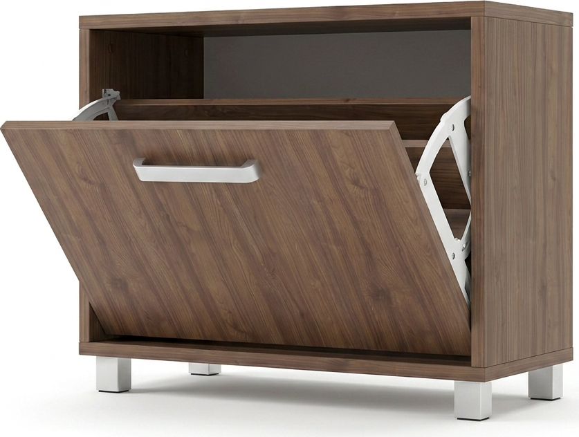 Dulap pentru incaltaminte Fabrik Home Modul No.7, Stejar Pietros, PAL laminat, 600x497x285 mm, Element de mobilier modular pentru hol cu clapeta frontala