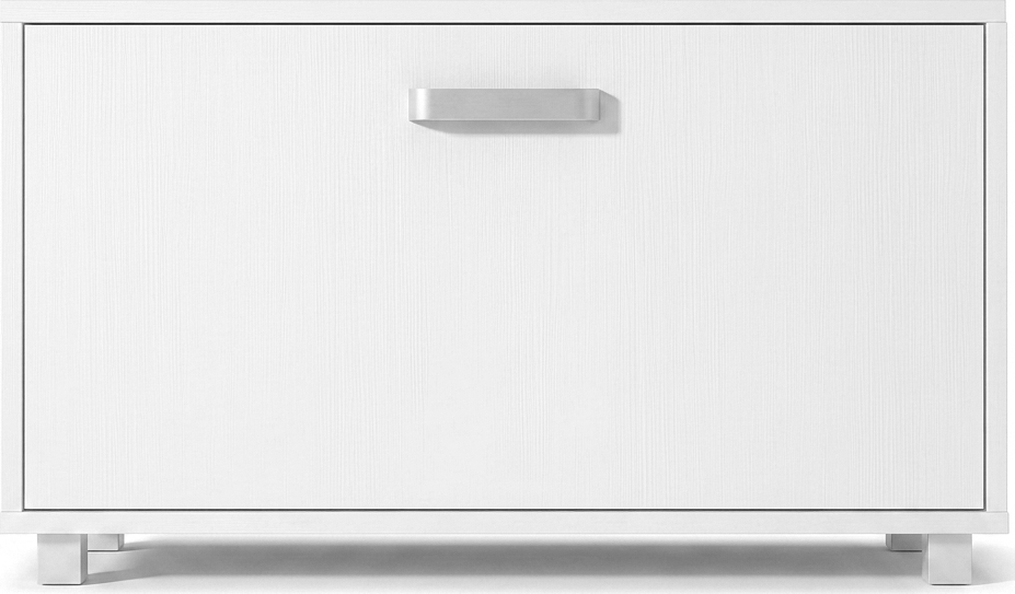 Dulap pentru incaltaminte Fabrik Home Modul 9, Frasin Alb, Material LPAL, 900x497x285mm, cu Sertar Drop-Down si Rafturi Ascunse