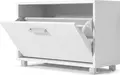Dulap pentru incaltaminte Fabrik Home Modul 9, Frasin Alb, Material LPAL, 900x497x285mm, cu Sertar Drop-Down si Rafturi Ascunse