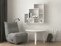 Raft de perete decorativ Fabrik Home Tetris Nr. 10 Frasin Alb 800x800x220mm