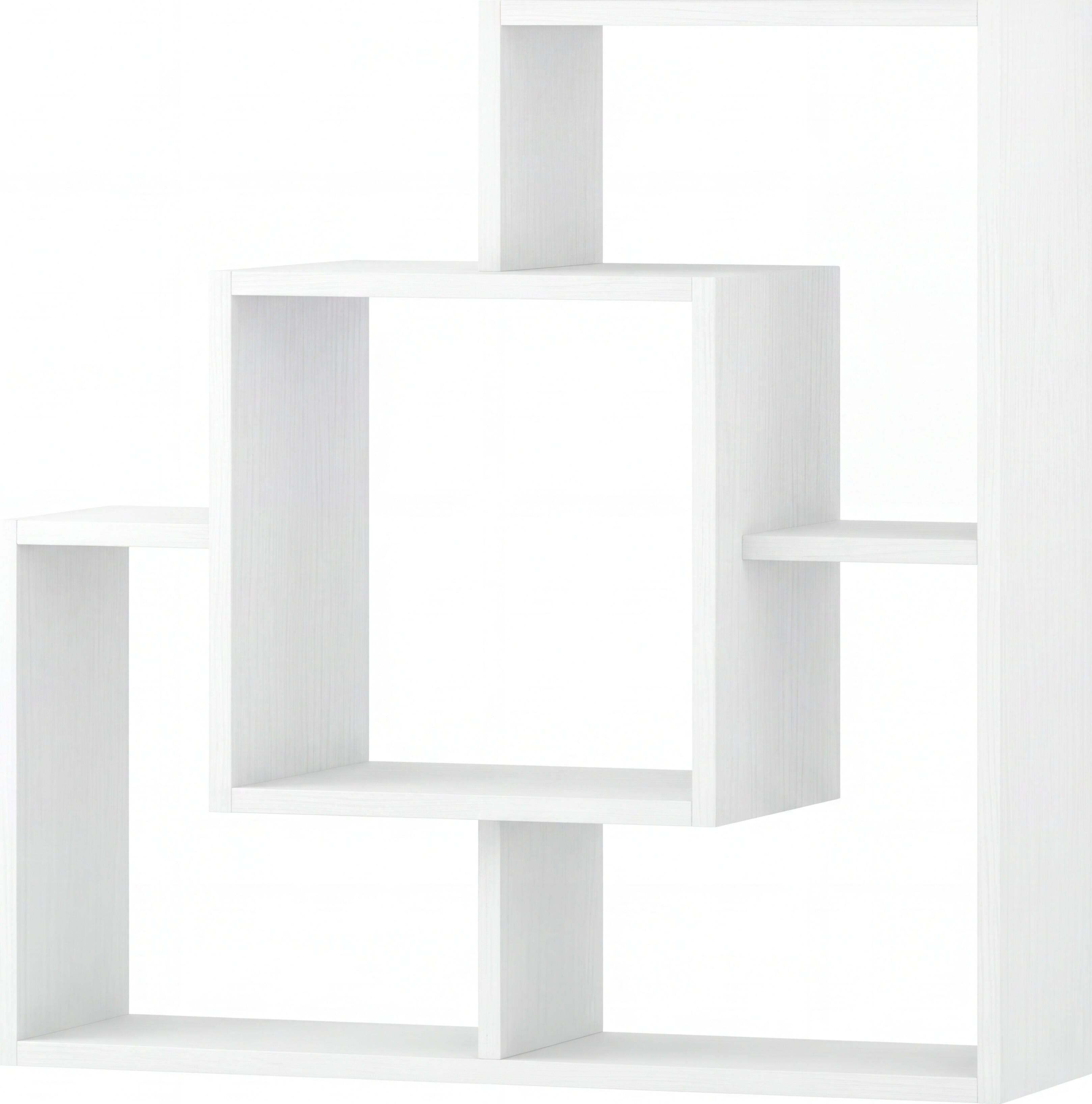 Raft de perete decorativ Fabrik Home Tetris Nr. 10 Frasin Alb 800x800x220mm