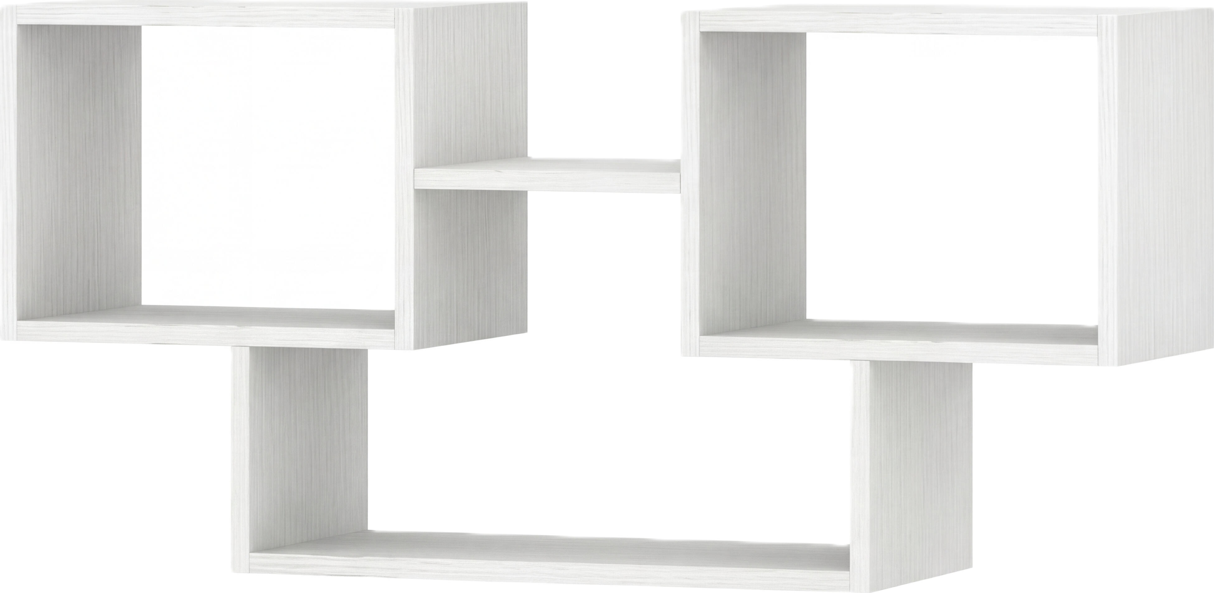 Fabrik Home Raft Tetris No. 5 Decorative Wall Shelf, Geometric Design, White Ash Color, 1050 x 500 x 280 mm