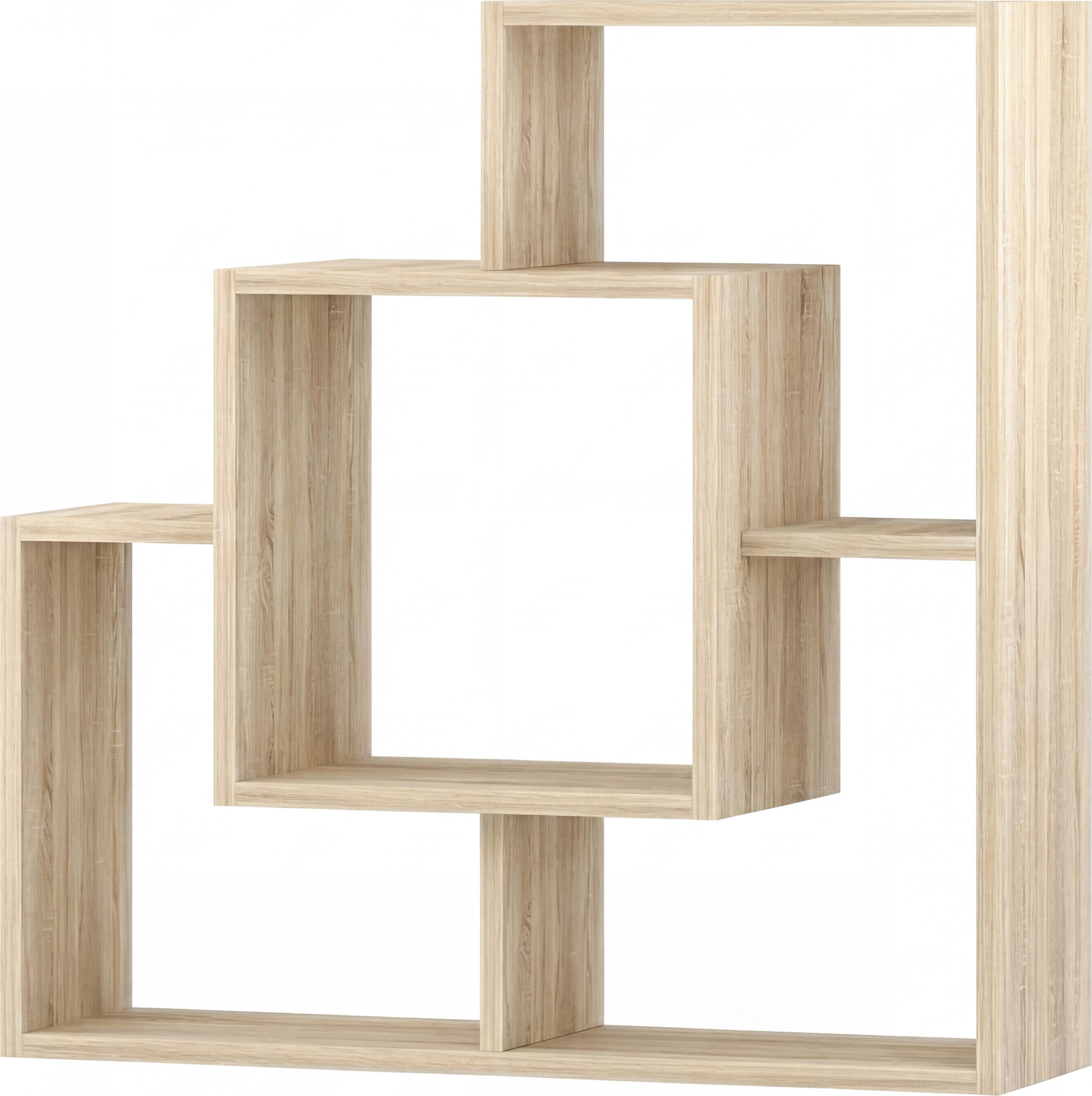 Fabrik Home Tetris No.10 Decorative Wall Shelf, 800x800x220 mm, Dense Laminated Chipboard, Sonoma Oak, RASTEX Connection System