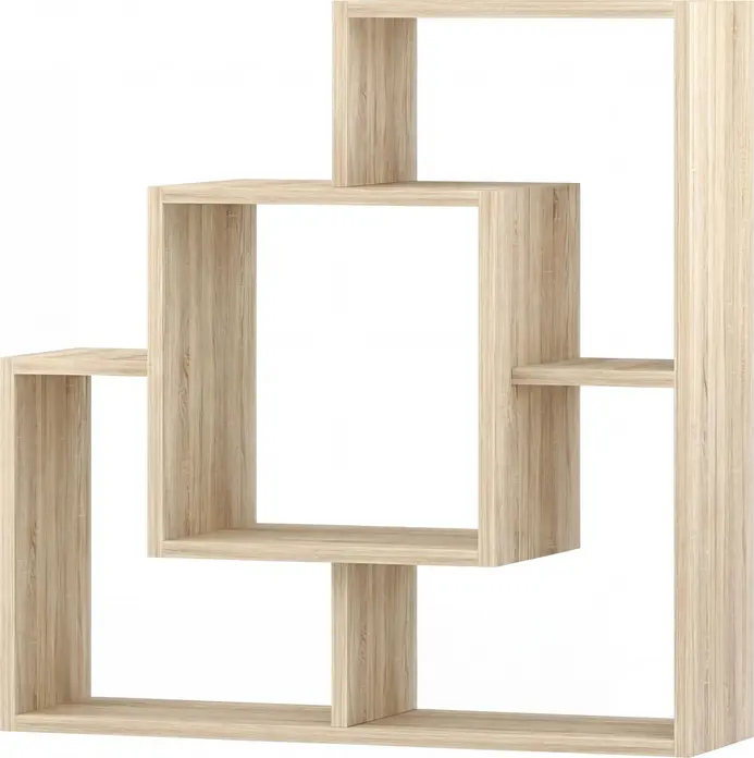 Fabrik Home Tetris No.10 Decorative Wall Shelf, 800x800x220 mm, Dense Laminated Chipboard, Sonoma Oak, RASTEX Connection System