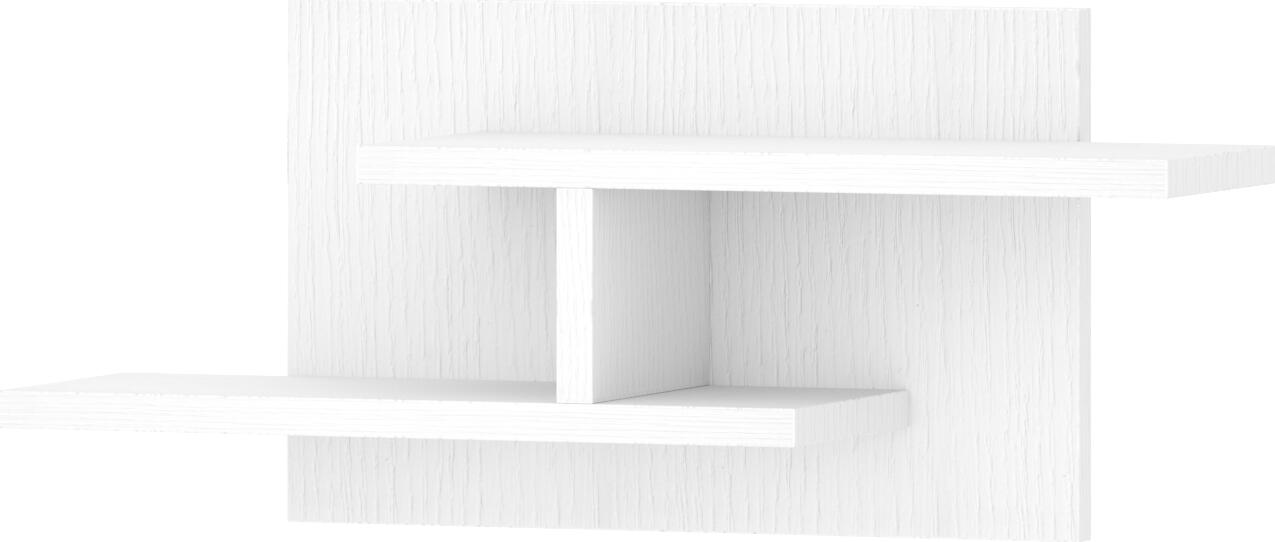 Raft Perete Decorativ Fabrik Home Raft Tetris No. 8, Frasin Alb, PAL Laminat 18mm, Cant ABS, 600x250x200mm