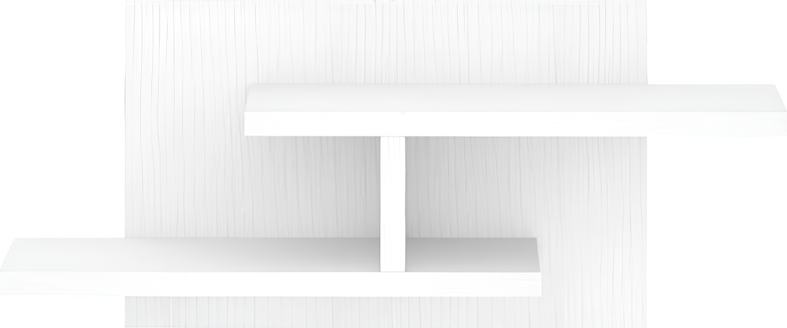 Raft Perete Decorativ Fabrik Home Raft Tetris No. 8, Frasin Alb, PAL Laminat 18mm, Cant ABS, 600x250x200mm