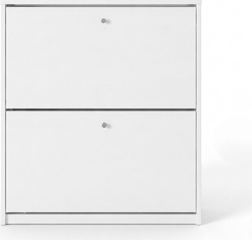 Fabrik Home Dulap pentru încălțăminte 800, 2 fronturi rabatabile, pentru holuri compacte, Culoare: Frasin alb, 800x880x260 mm