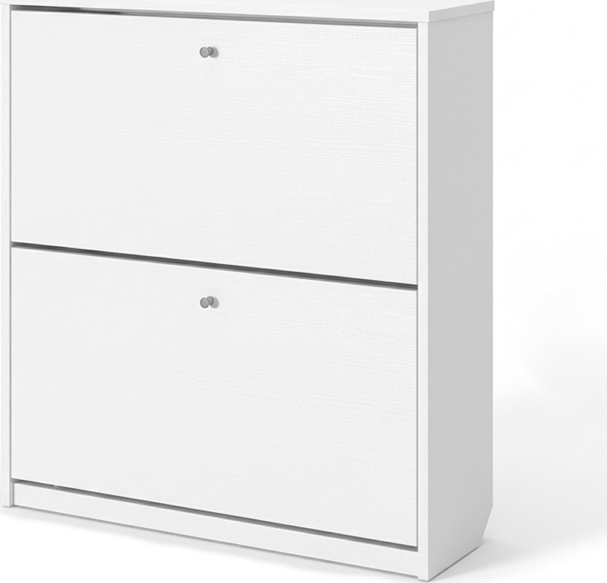 Fabrik Home Dulap pentru încălțăminte 800, 2 fronturi rabatabile, pentru holuri compacte, Culoare: Frasin alb, 800x880x260 mm