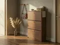 Шкаф для обуви Fabrik Home на 3 двери 800мм, откидные фасады, ламинированный ДСП 18мм, цвет Nuc Pietros, система соединений RASTEX