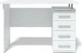 Fabrik Home Nr.3 Office Desk, White Ash, 1200x600x750 mm, 4 Right-Side Drawers with Built-in Cabinet and Niche, Modern Design