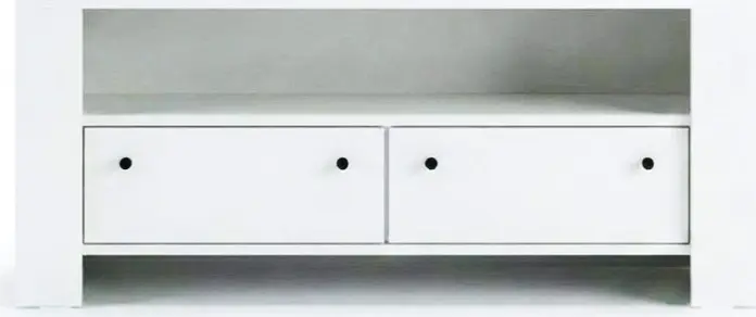 ТВ-тумба Fabrik Home Belfort, Белый ясень, Ламинированный ДСП, 120.5x42.5x50 см, 2 выдвижных ящика и 1 открытая полка, Минималистичная мебель
