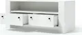 ТВ-тумба Fabrik Home Belfort, Белый ясень, Ламинированный ДСП, 120.5x42.5x50 см, 2 выдвижных ящика и 1 открытая полка, Минималистичная мебель
