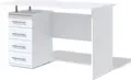 Письменный стол Fabrik Home No.3, Белый ясень, 1200x600x750мм, со встроенным шкафом и 4 ящиками слева, современный лаконичный дизайн