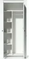 Fabrik Home Belfort 2-Door Hinged Wardrobe, Laminated Chipboard Minimalist Closet with Shelves and Hanging Space, 950x1970x506 mm