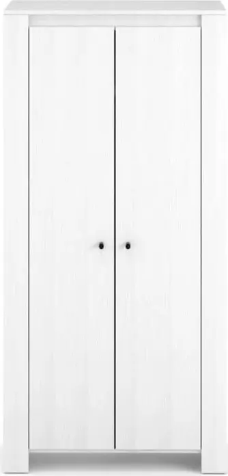 Fabrik Home Belfort 2-Door Hinged Wardrobe, Laminated Chipboard Minimalist Closet with Shelves and Hanging Space, 950x1970x506 mm