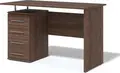 Fabrik Home Desk Nr.3, Dark Walnut, 1200x600x750 mm, Modern Office Table with Built-in Cabinet and 4 Drawers