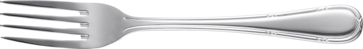 Pulsiva Marbella Table Fork Set of 12, 18/0 Chromium Stainless Steel, Mirror Polished, Rust-free and Nickel-free, 20.2 cm, Silver