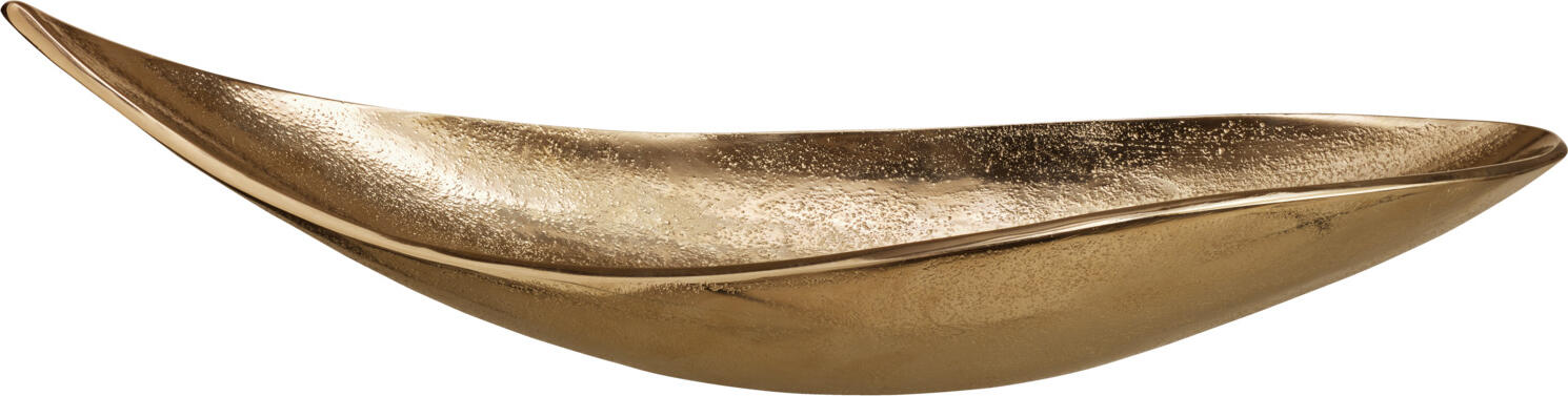 VEGA Lene Decorative Bowl, Golden Aluminum, Modern Classic Style, Non-Slip Rubber Bottom, 41x13.5x6.5 cm