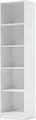 Fabrik Home Office Line No.5 Open Document Cabinet, 5 Compartments, White Ash Laminated PAL, ABS Edges, 2000x500x380 mm